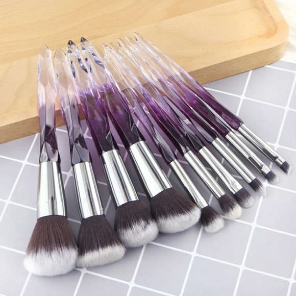 MYSTIC Amethyst 10-Piece Vegan Makeup Brush Set - Picture 3 of 9